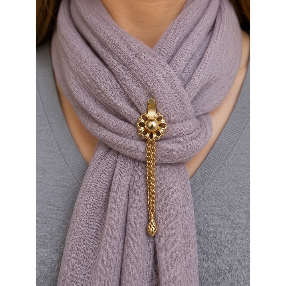 Vintage Gold Tone Sweater Clips Scarf Clasp 1950s/60s Retro